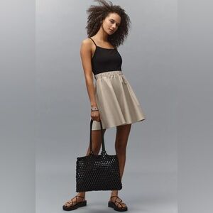 NWT! Anthropologie Maeve Sleeveless Twofer A-Line Mini Dress 🤎